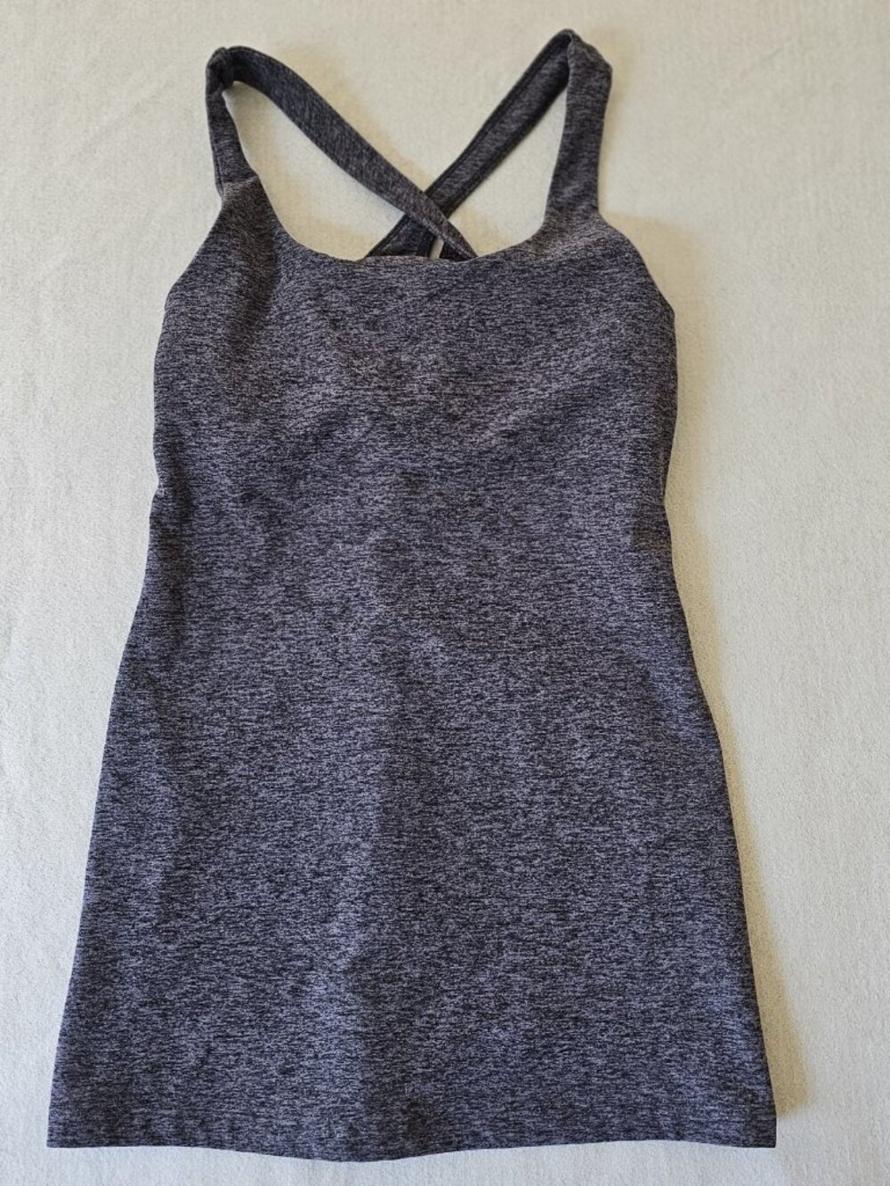 Beyond Yoga Heathered Cross Strap Tank Great Small Built In Bra.